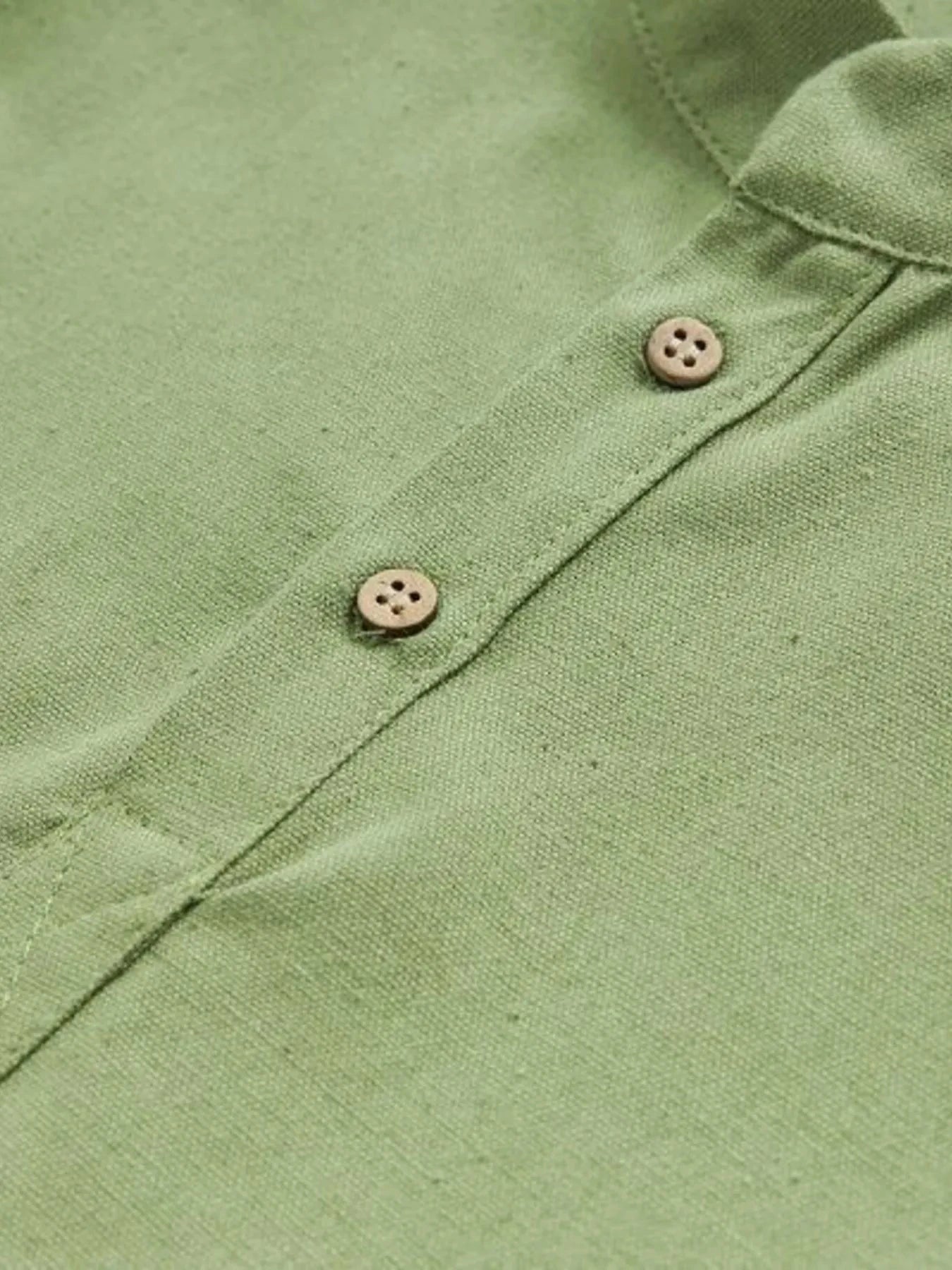 Men's Plus Size Button Detail Long Sleeve Blouse