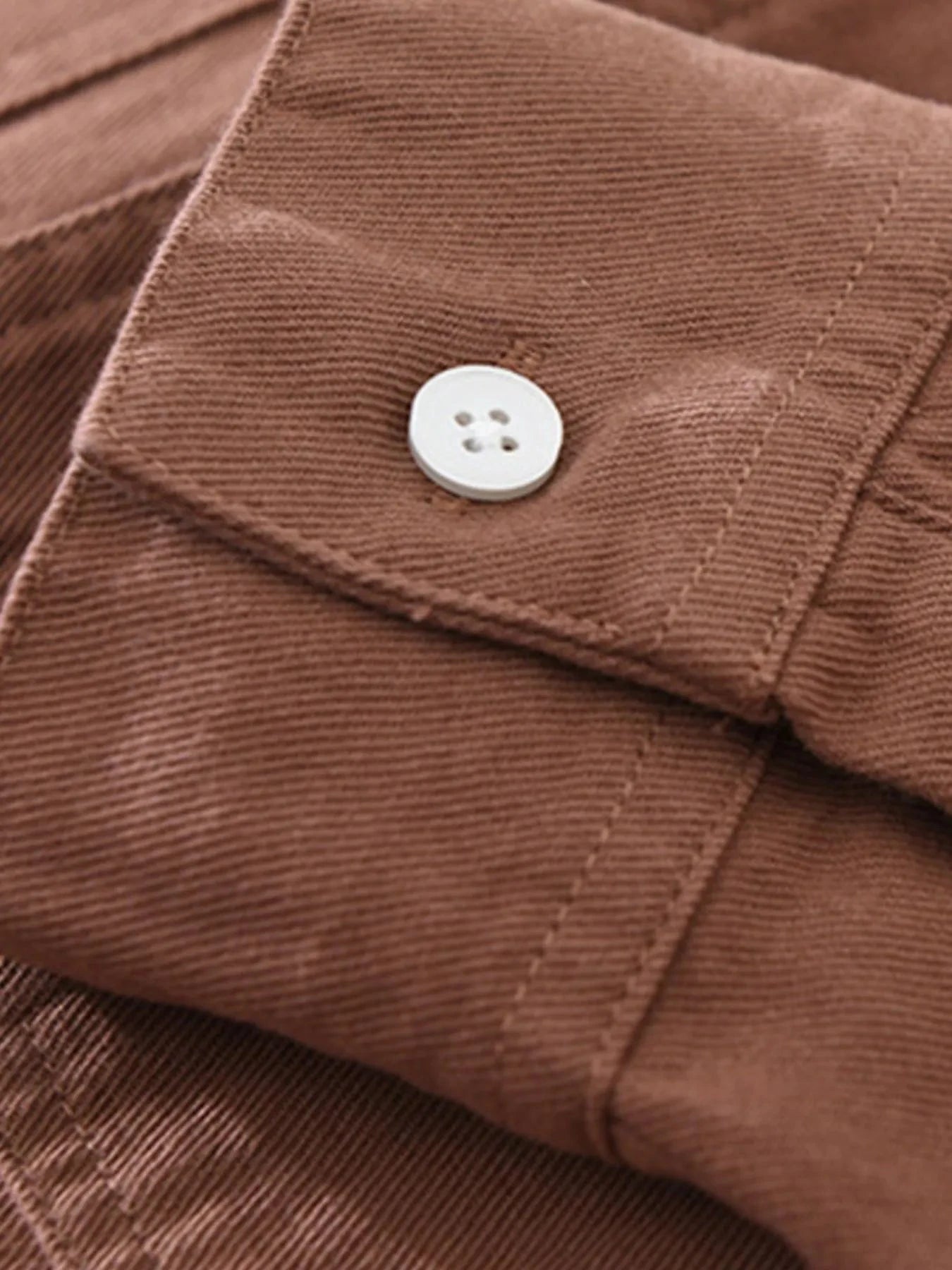 Men's Plus Size Button Detail Long Sleeve Shirt