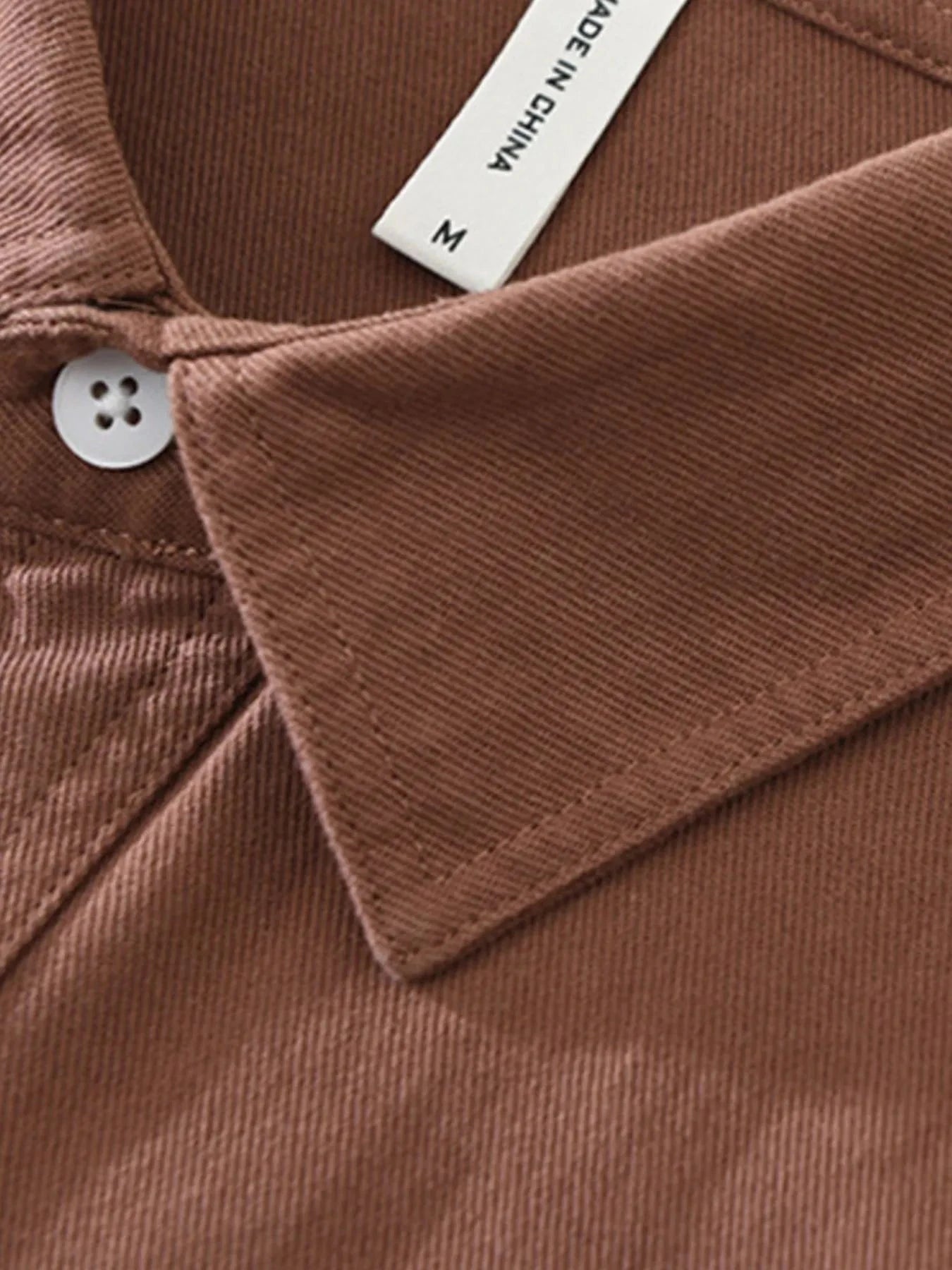 Men's Plus Size Button Detail Long Sleeve Shirt