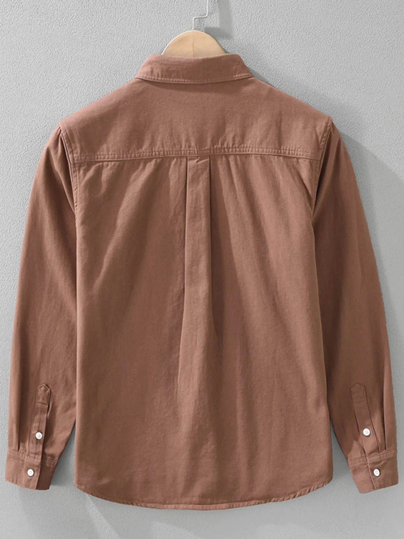 Men's Plus Size Button Detail Long Sleeve Shirt