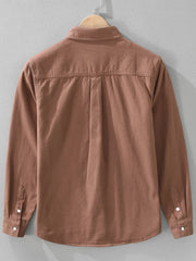 Men's Plus Size Button Detail Long Sleeve Shirt