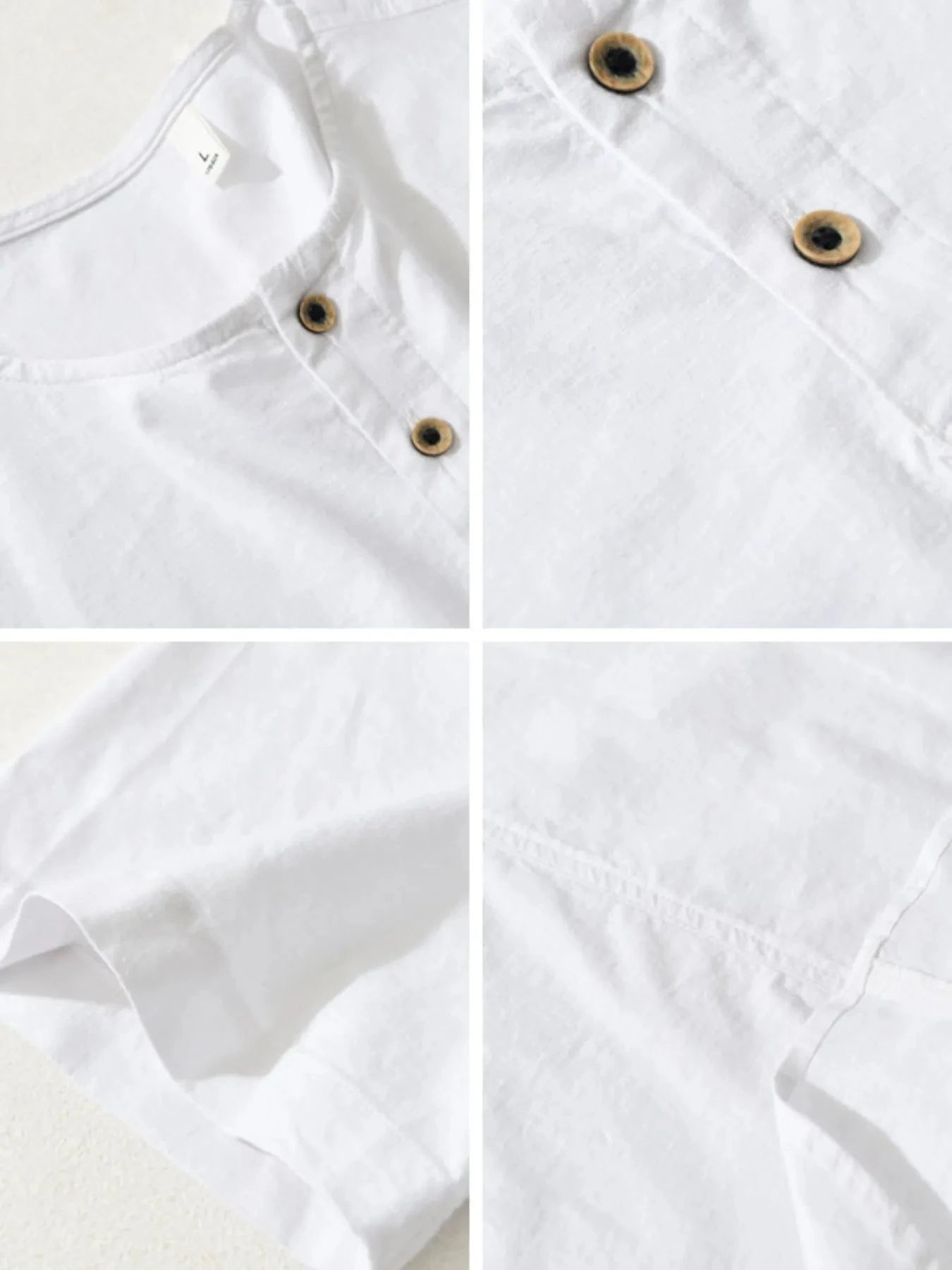 Men's Plus Size Button Detail Short Sleeve Blouse