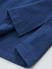 Men's Plus Size Button Detail Short Sleeve Blouse