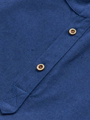 Men's Plus Size Button Detail Short Sleeve Blouse