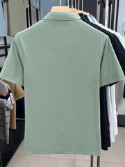 Men's Plus Size Button Detail Short Sleeve Polo