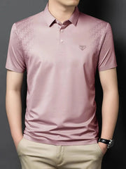 Men's Plus Size Button Detail Short Sleeve Polo