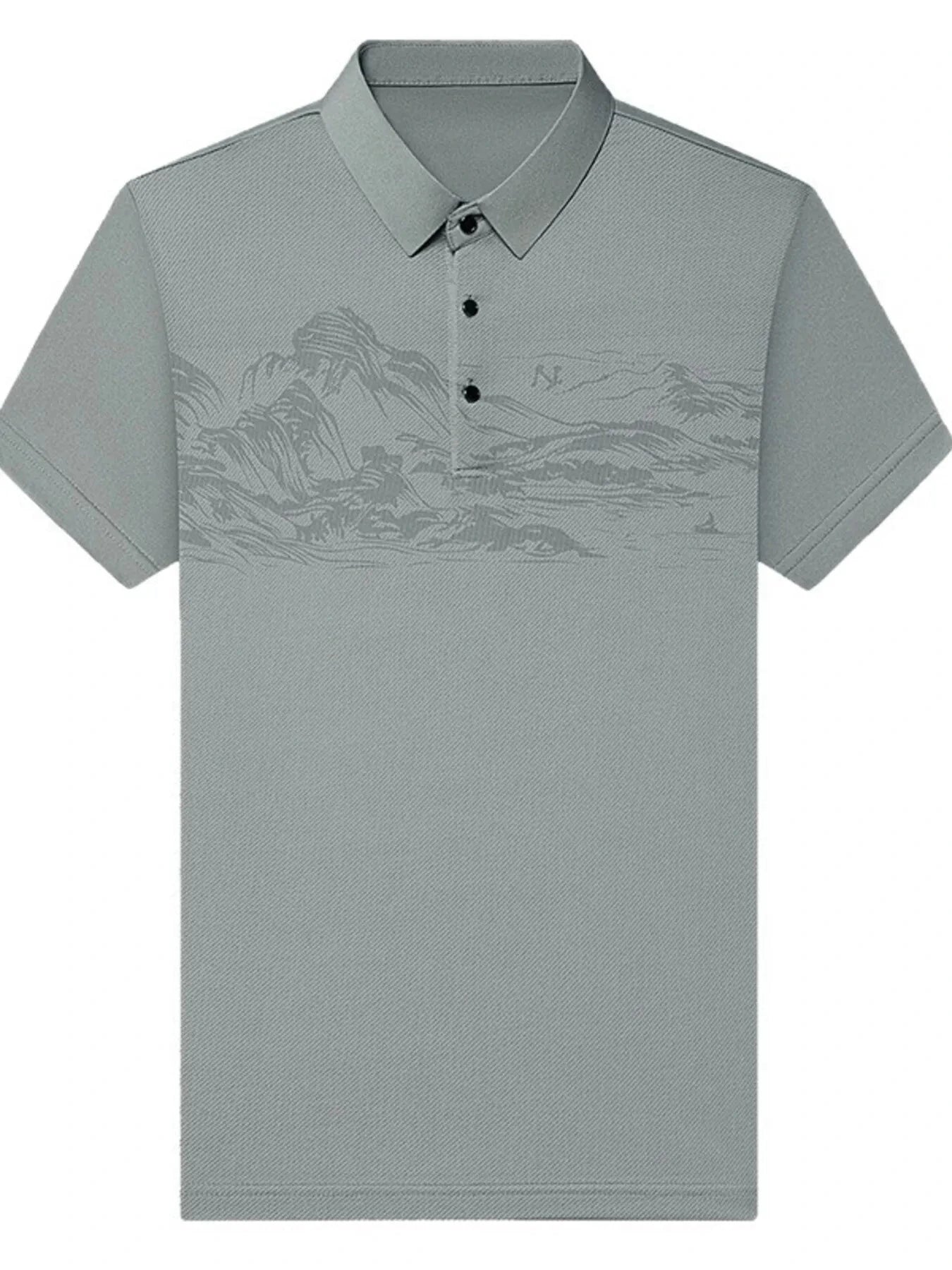 Men's Plus Size Button Detail Short Sleeve Polo