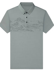 Men's Plus Size Button Detail Short Sleeve Polo