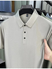 Men's Plus Size Button Detail Short Sleeve Polo