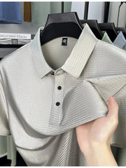 Men's Plus Size Button Detail Short Sleeve Polo