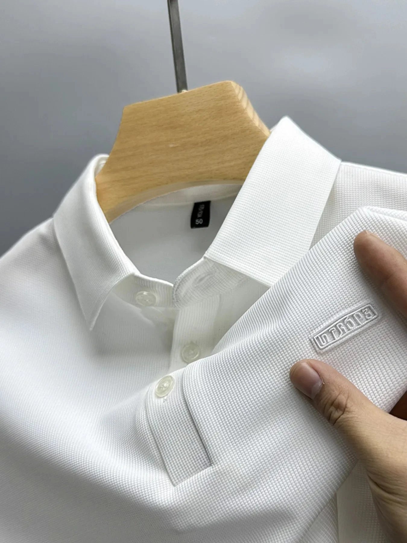 Men's Plus Size Button Detail Short Sleeve Polo
