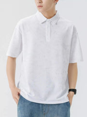 Men's Plus Size Button Detail Short Sleeve Polo