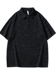 Men's Plus Size Button Detail Short Sleeve Polo