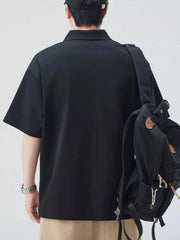 Men's Plus Size Button Detail Short Sleeve Polo