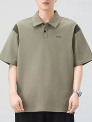 Men's Plus Size Button Detail Short Sleeve Polo