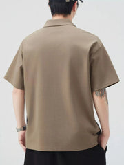 Men's Plus Size Button Detail Short Sleeve Polo