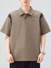 Men's Plus Size Button Detail Short Sleeve Polo