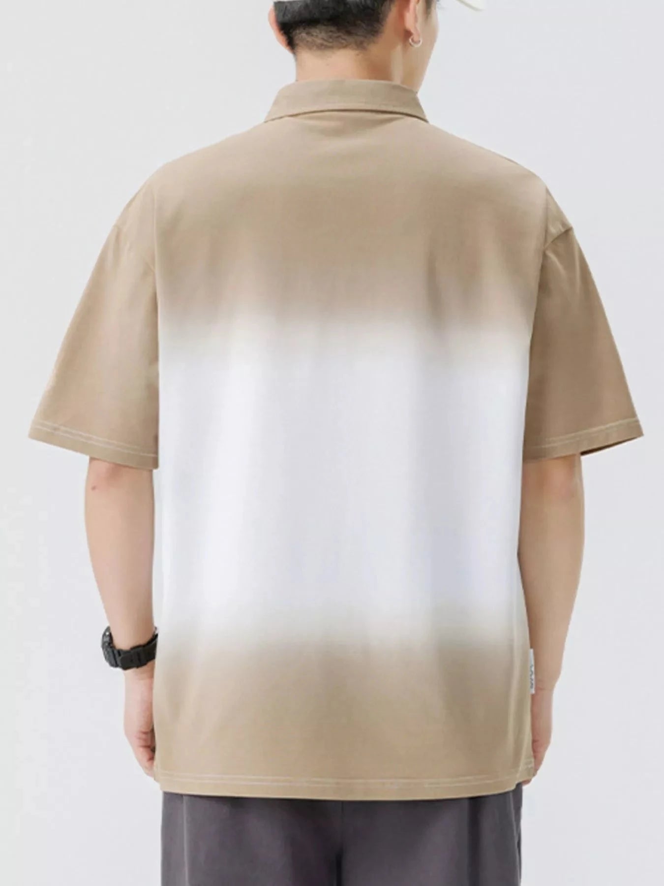 Men's Plus Size Button Detail Short Sleeve Polo