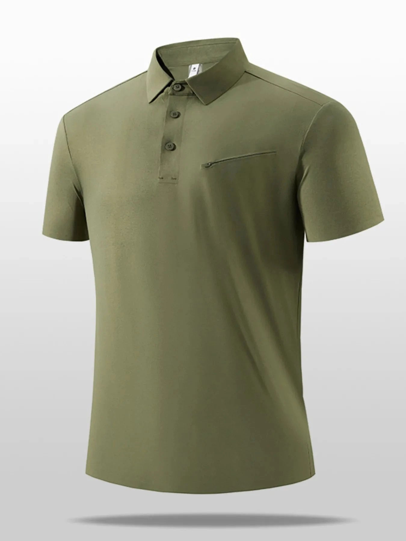 Men's Plus Size Button Detail Short Sleeve Polo Army Green / M