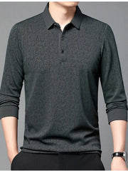 Men's Plus Size Button Detail Short Sleeve Polo Gray / M