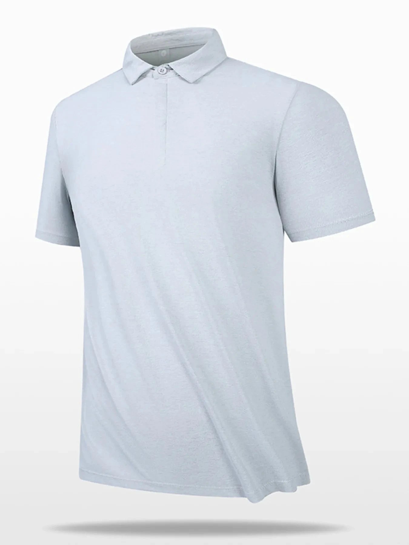 Men's Plus Size Button Detail Short Sleeve Polo Gray / M