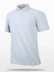 Men's Plus Size Button Detail Short Sleeve Polo Gray / M