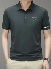 Men's Plus Size Button Detail Short Sleeve Polo Monet / M