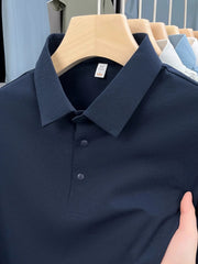 Men's Plus Size Button Detail Short Sleeve Polo Navy / M