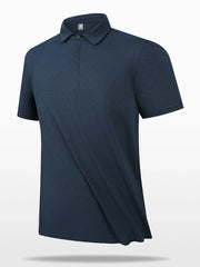 Men's Plus Size Button Detail Short Sleeve Polo Navy / M