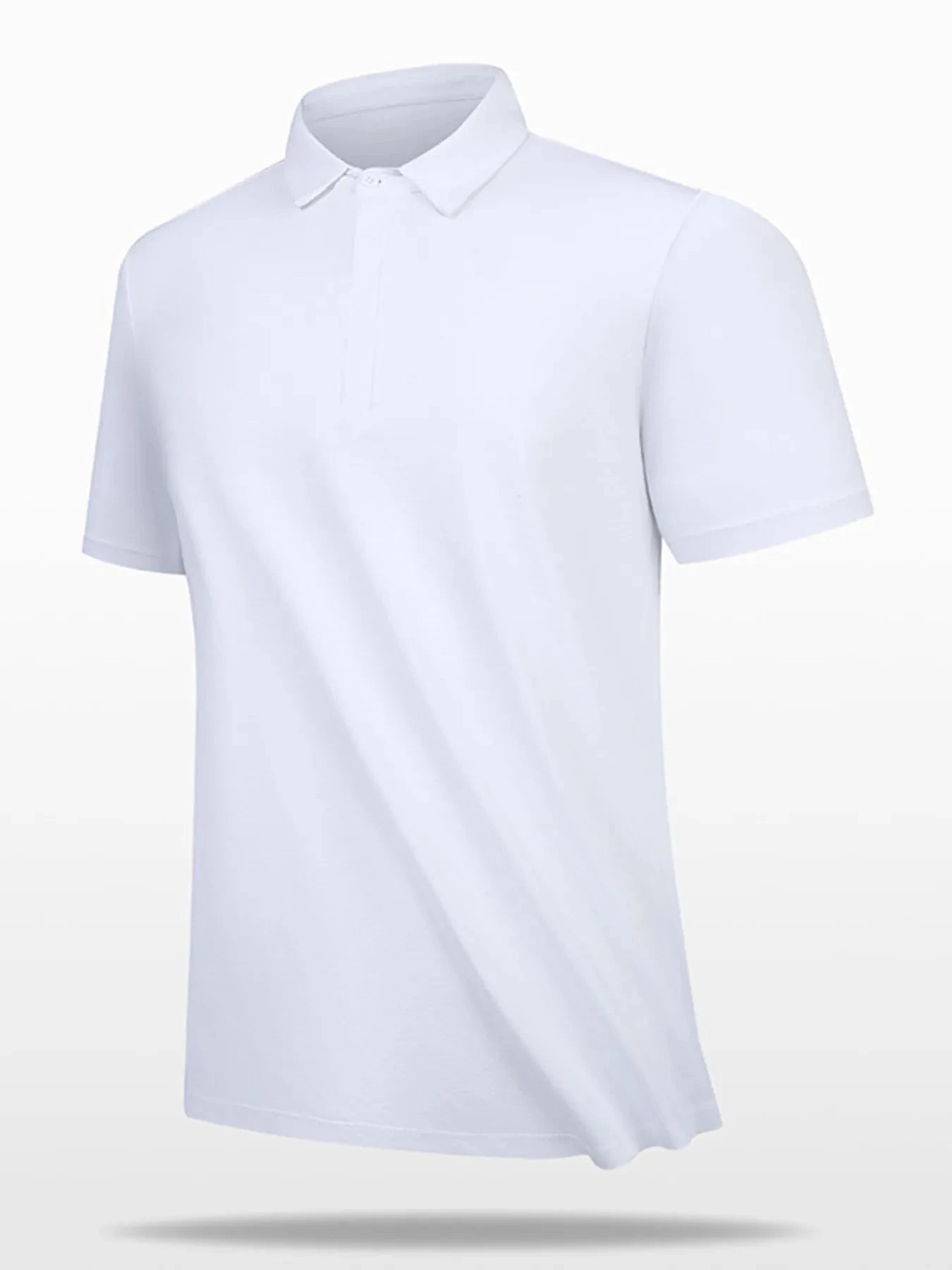 Men's Plus Size Button Detail Short Sleeve Polo White / M