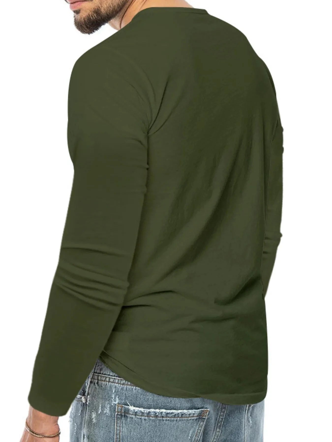 Men's Plus Size Button Detail Short Sleeve T-Shirt