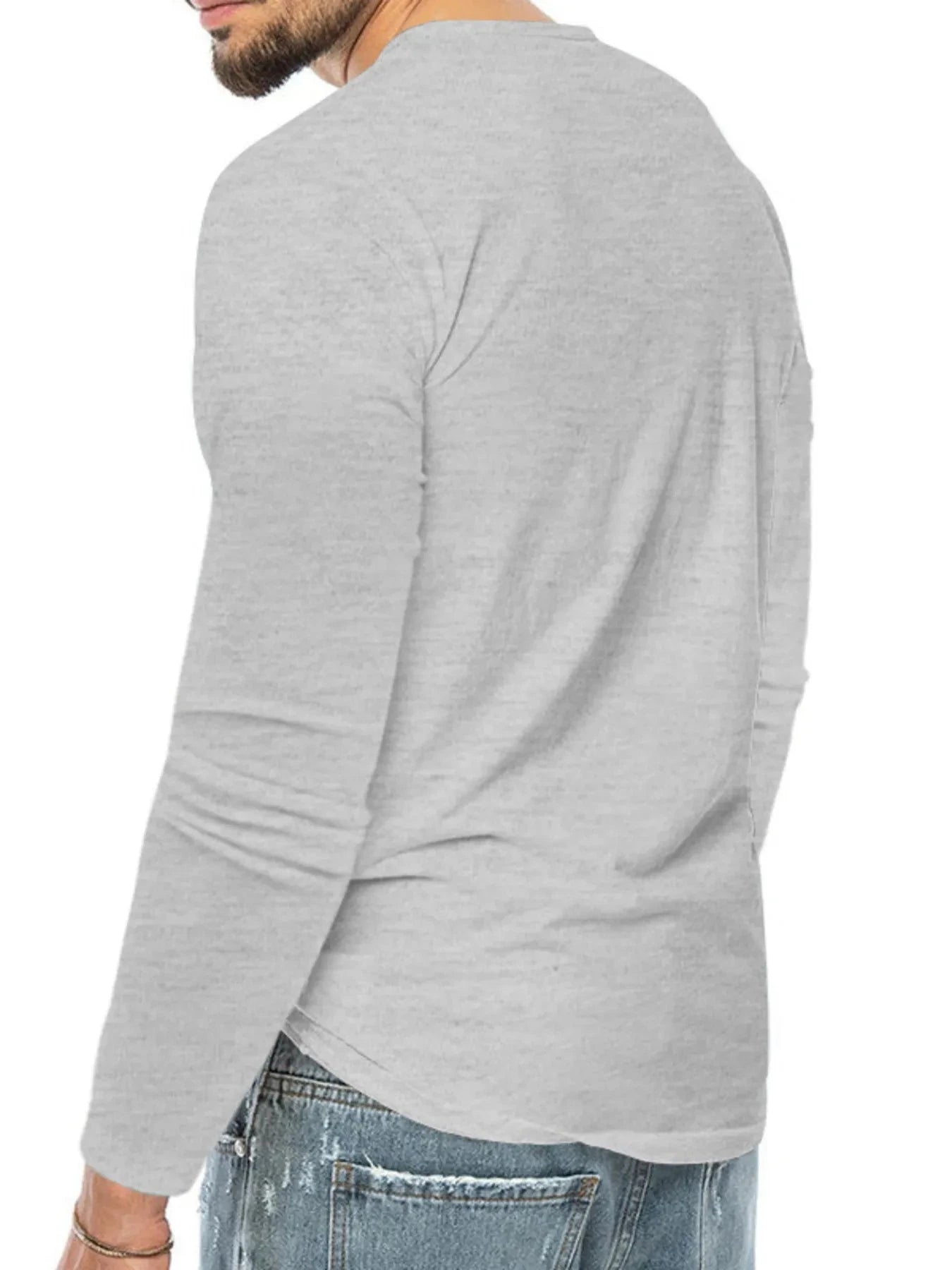 Men's Plus Size Button Detail Short Sleeve T-Shirt