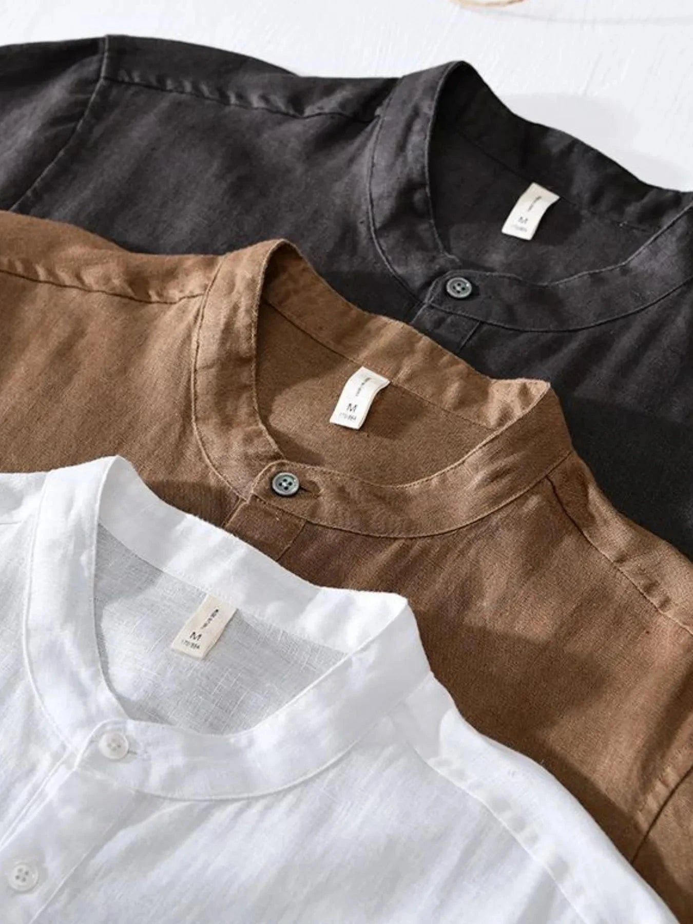 Men's Plus Size Button Detail Short Sleeve Top