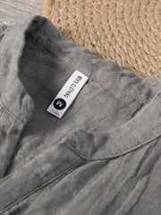 Men's Plus Size Button Detail Short Sleeve Top