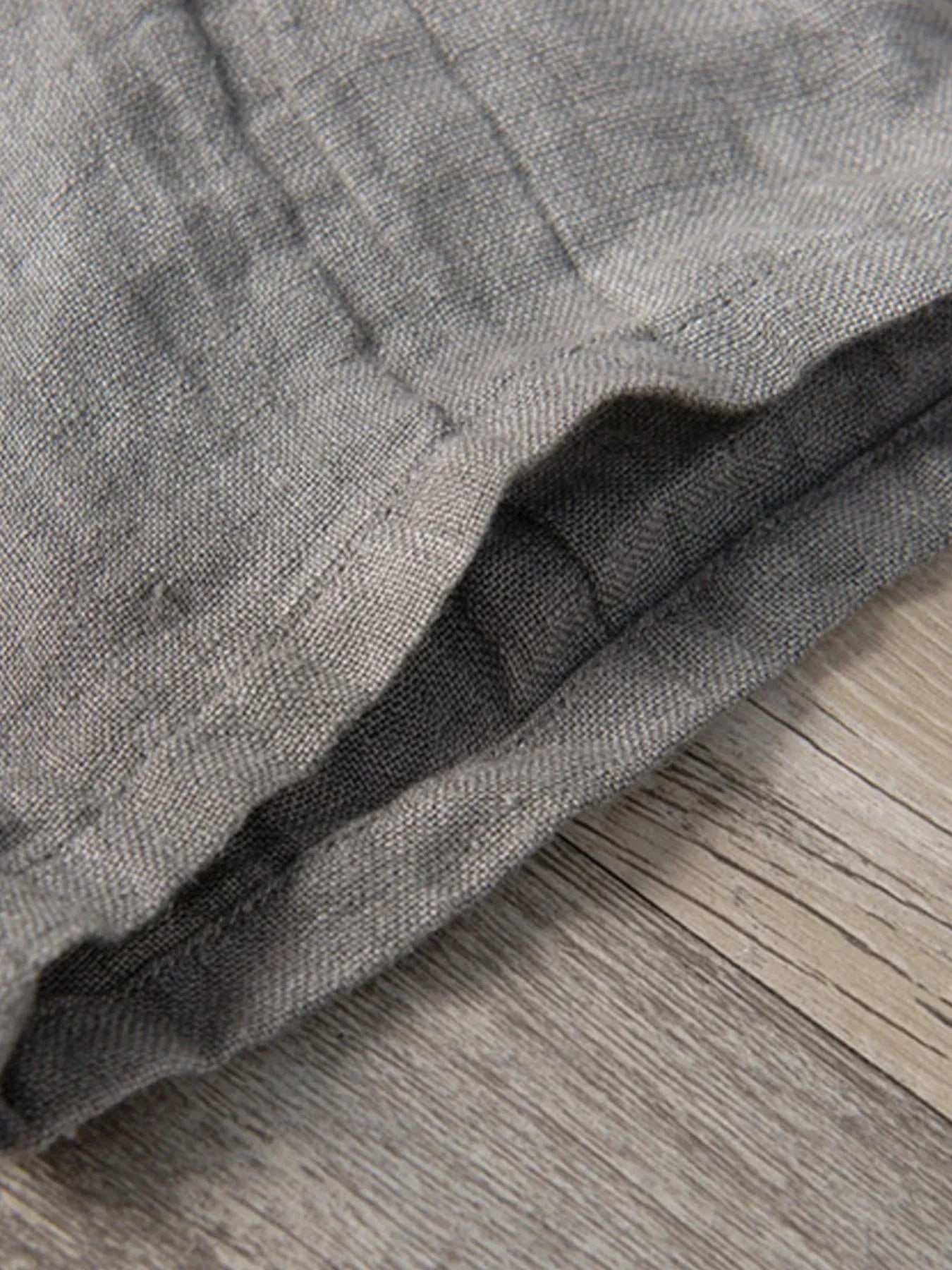 Men's Plus Size Button Detail Short Sleeve Top