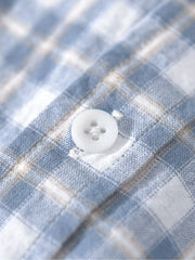 Men's Plus Size Button Down Plaid Short Sleeve Shirt