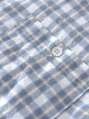 Men's Plus Size Button Down Plaid Short Sleeve Shirt