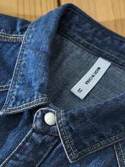 Men's Plus Size Button Up Long Sleeve Denim Shirt