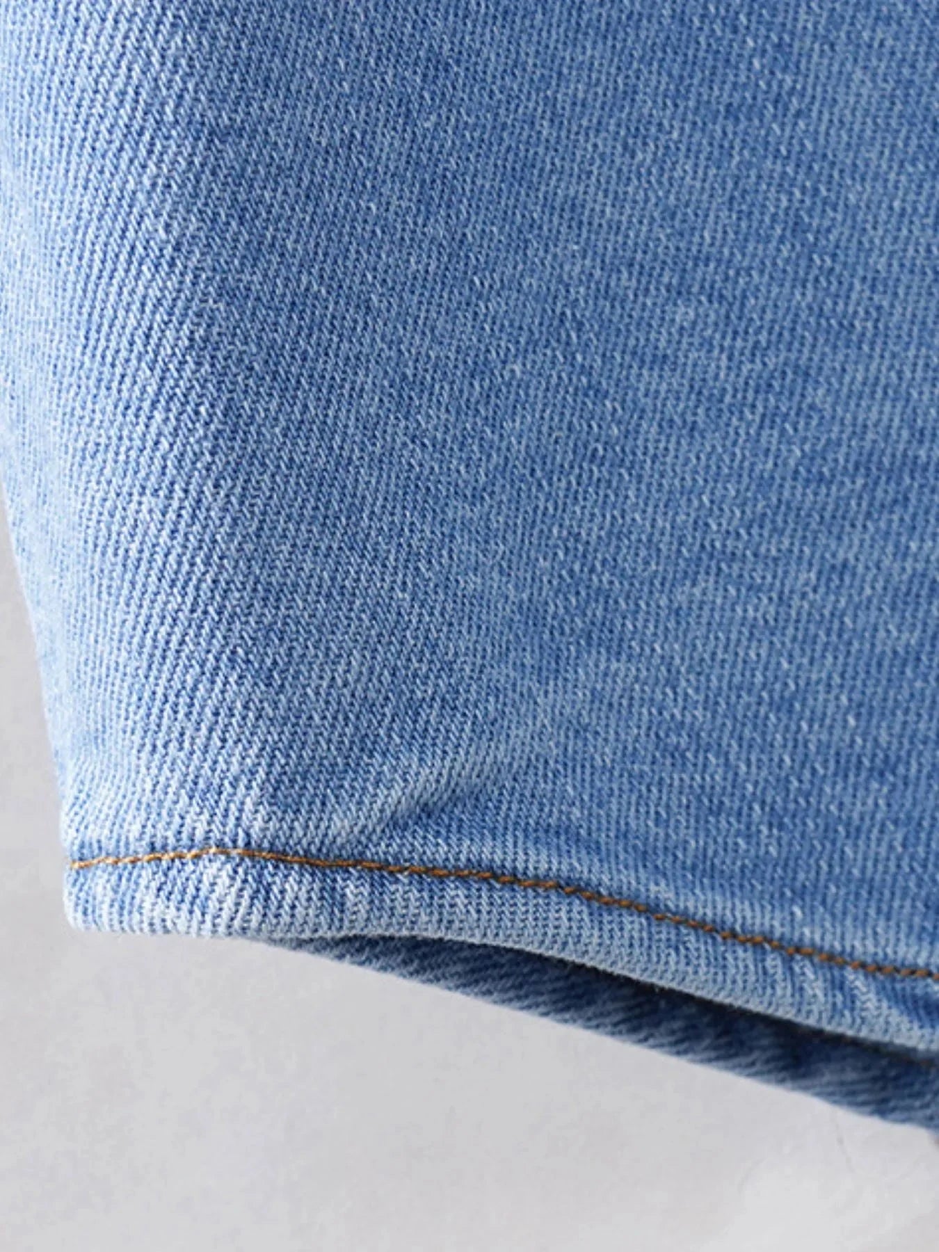 Men's Plus Size Button Up Long Sleeve Denim Shirt