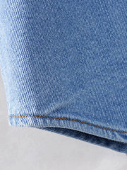 Men's Plus Size Button Up Long Sleeve Denim Shirt