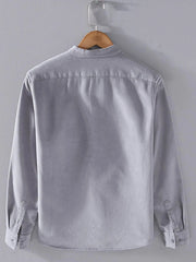 Men's Plus Size Button Up Long Sleeve Shirt