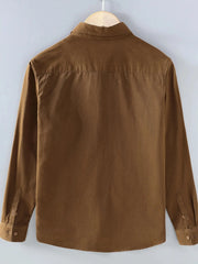 Men's Plus Size Button Up Long Sleeve Shirt