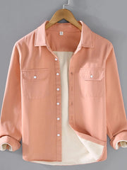 Men's Plus Size Button Up Long Sleeve Shirt