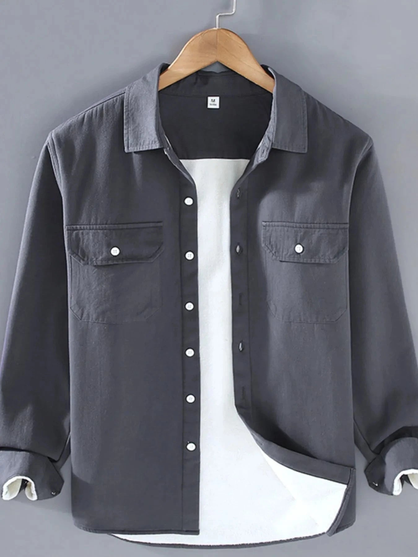 Men's Plus Size Button Up Long Sleeve Shirt