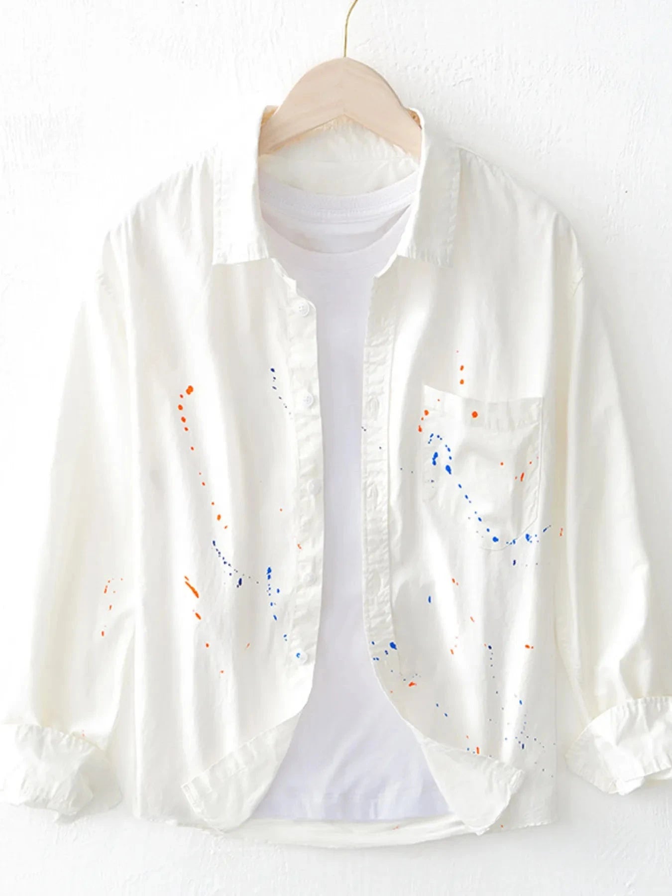 Men's Plus Size Button Up Long Sleeve Shirt