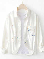 Men's Plus Size Button Up Long Sleeve Shirt