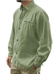 Men's Plus Size Button Up Long Sleeve Shirt