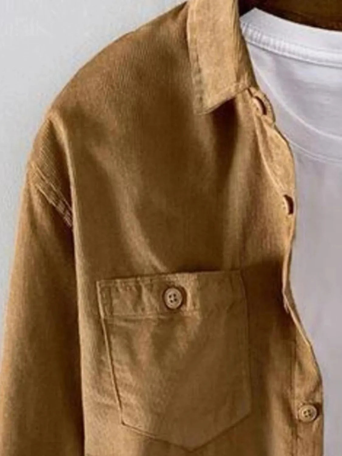 Men's Plus Size Button Up Long Sleeve Shirt