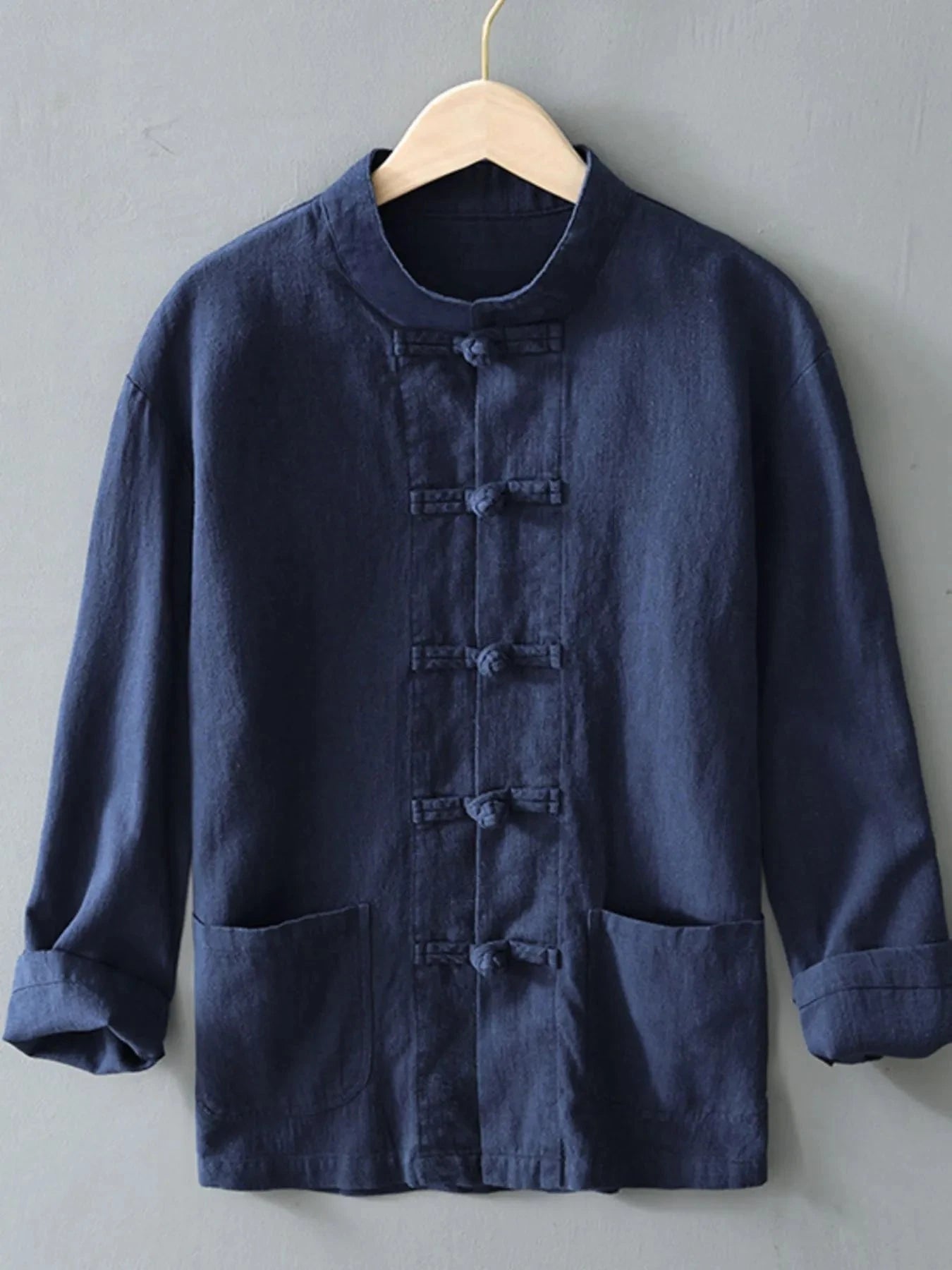 Men's Plus Size Button Up Long Sleeve Shirt