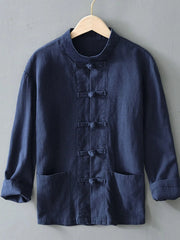 Men's Plus Size Button Up Long Sleeve Shirt